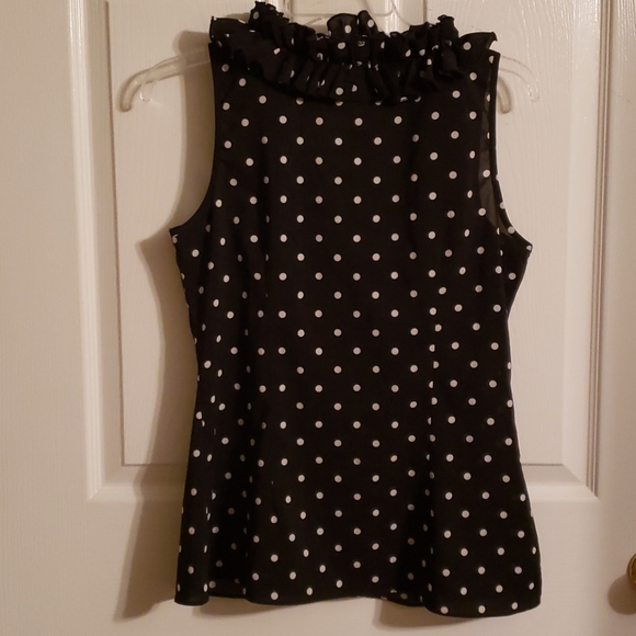 SPENSE SLEEVELESS TOP/ BLACK AND WHITE - Picture 5 of 6